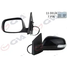 DIŞ DİKİZ AYNASI SOL COROLLA 10 ELEKTRİKLİ ISITMALI KATLANIR SİNYALLİ ASTARLI ASFERİK 7 FİŞ VM-6264NEBAL