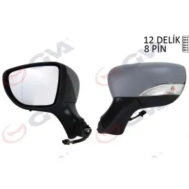 Diş Dikiz Aynasi Sol Clio 12 Elektrikli Isitmali Astarli Sinyalli Asferik Vm-6126Ehpal
