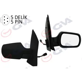DIŞ DİKİZ AYNASI SAĞ FIESTA 02 ELEKTRİKLİ ISITMALI KONVEKS 5 FİŞ VM-312EHR