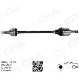 KOMPLE AKS ARKA SAĞ DEFENDER L663 DISCOVERY 5 L462 R.R 4 VOGUE L405 R.R SPORT 2 L494 859MM