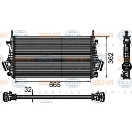 8ML376746-481 TURBO RADYATÖRÜ INTERCOOLER INSIGNIA 1.6T-2.0T-2.8 V6-2.0 CDTİ 08 665x362x32
