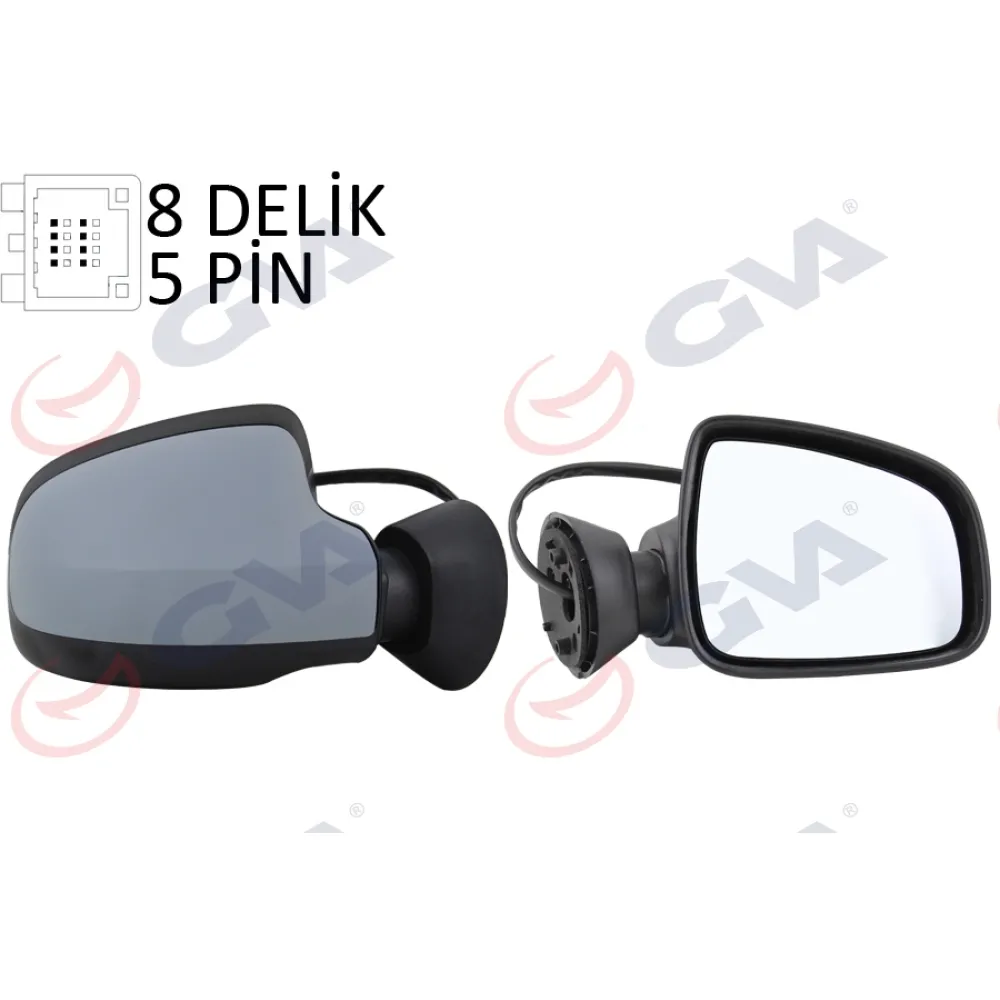 DIŞ DİKİZ AYNASI SAĞ DUSTER 11 ELEKTRİKLİ ISITMALI ASTARLI KONVEKS 5 FİŞ VM-6802EHPR