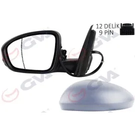 Diş Dikiz Aynasi Sol Megane 15 Elektrikli Isitmali Katlanir Sinyalli Astarli Asferik Vm-6142Ebfpal