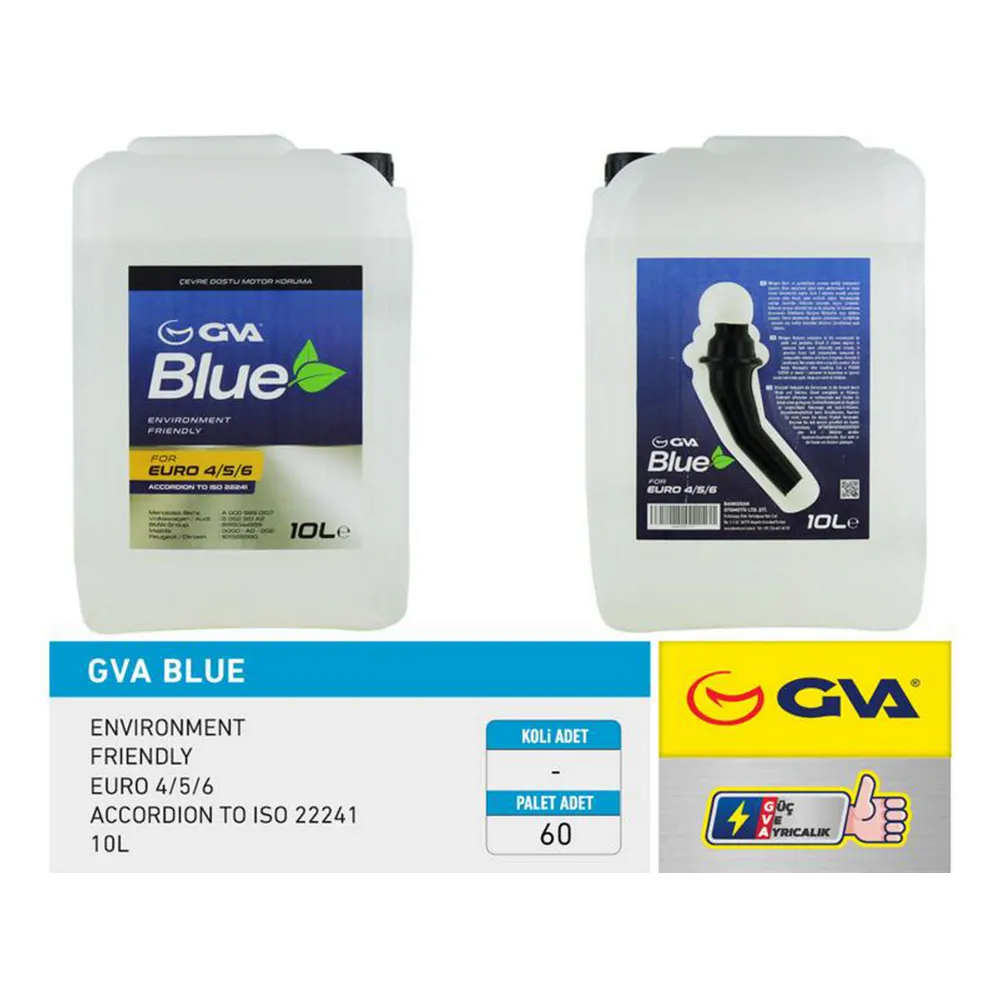 GVA BLUE SIVISI 10 LT EURO 4-5 / BİNEK EURO 6 HUNİLİ AMBALAJ