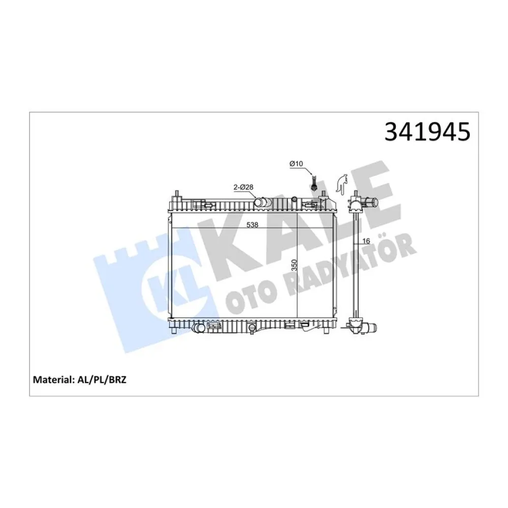 Radyatör Ford Bmax-Ecosport-Fiesta Vi -Fiesta Vi Van-Tourneo Courier-Transit Courier Al-Pl-Brz