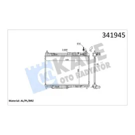 Radyatör Ford Bmax-Ecosport-Fiesta Vi -Fiesta Vi Van-Tourneo Courier-Transit Courier Al-Pl-Brz