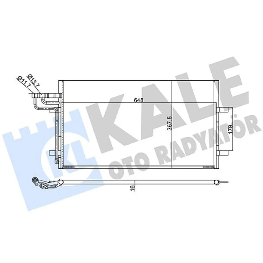 Klima Kondenseri Focus-Cmax 1.6Tdci 03-10 Al-Al 645X368X16