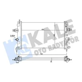 Radyatör Astra G 1.6 Z16Xep Ac Mek 600X375X26