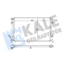 Radyatör Golf V-Caddy Iii-Jetta Iii-Passat-A3-Octavia Ac Klimasiz Mek Otom Al/pl/brz 648X408X26