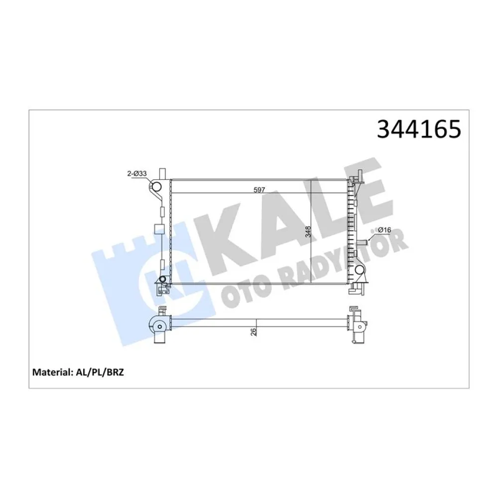 RADYATÖR FORD FOCUS 1.6 1.8 2.0 RS ST170 98-04 AL-PL-BRZ