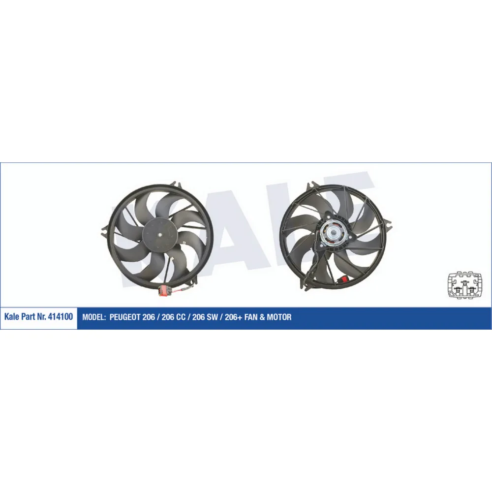 FAN MOTORU DAVLUMBAZLI P206 1.1-1.4-1.4-1.6-2.0 16V-1.6HDI-2.0HDI 98 250W-385mm