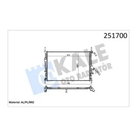 Radyatör Ford Transit V347 2.2-2.4 Tdci 06 Mek./klimasiz Al/pl/brz