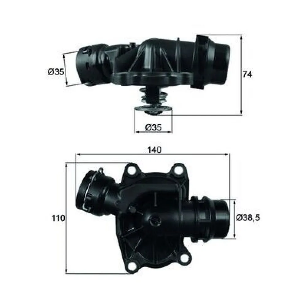 Termostat 88C Bmw 3 E46 330D-Xd-5 E39 525D-530D-7 E38 730D-Bmw X5 E53 3.0D 00 Landrover