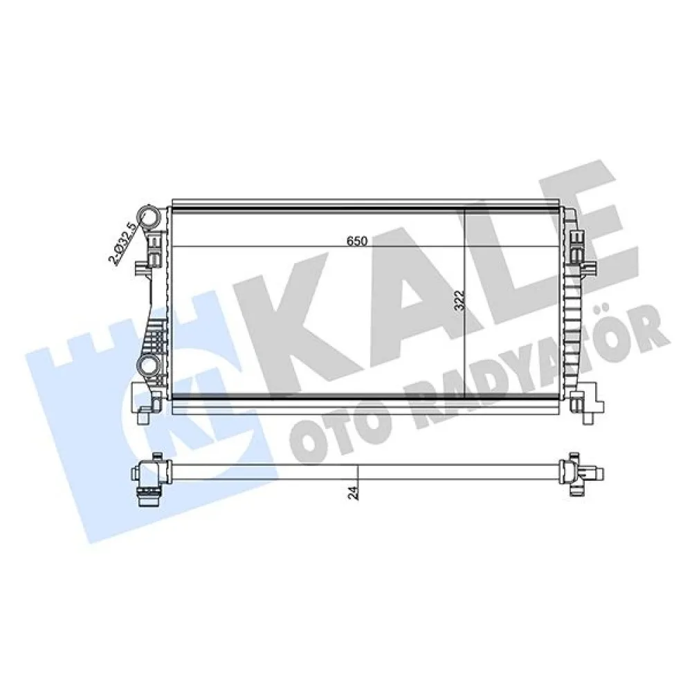 Radyatör Golf Vii-A3-Leon-Octavia 1.2 Tfsi-1.6 Tdi 13 650X322X23 Mrk/otom