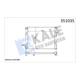 RADYATÖR TRAFIC II-VIVARO 01 1.9DTI-2.0 16V AC-KLİMASIZ MEK 560x469x27 AL-PL-BRZ