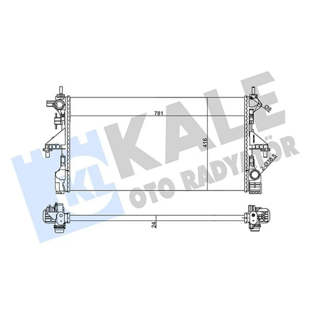 Radyatör Citroen Jumper-Peugeot Boxer Mt Al/mknk 24 Mm