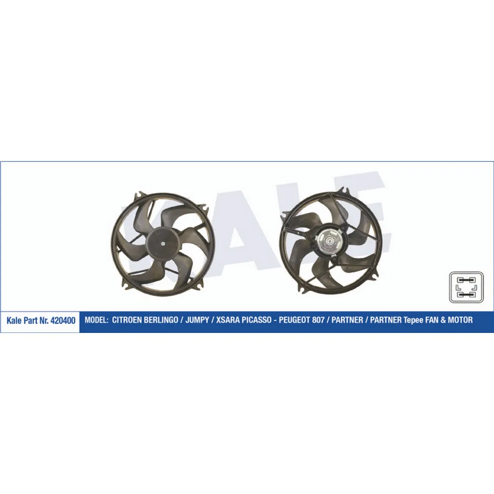 FAN MOTORU DAVLUMBAZLI PARTNER II-BERLINGO III-XSARA PICASSO 1.6HDI 460W-385mm