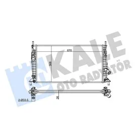 Radyatör Focus 1.6Tdci 03-10 670X368X26 Al-Pl-Brz