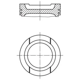 Motor Piston Segman Std Golf 1.6 16V-Passat-Jetta-A3 Bfq-Alz-Bgu 81.01 033Pi0002010086