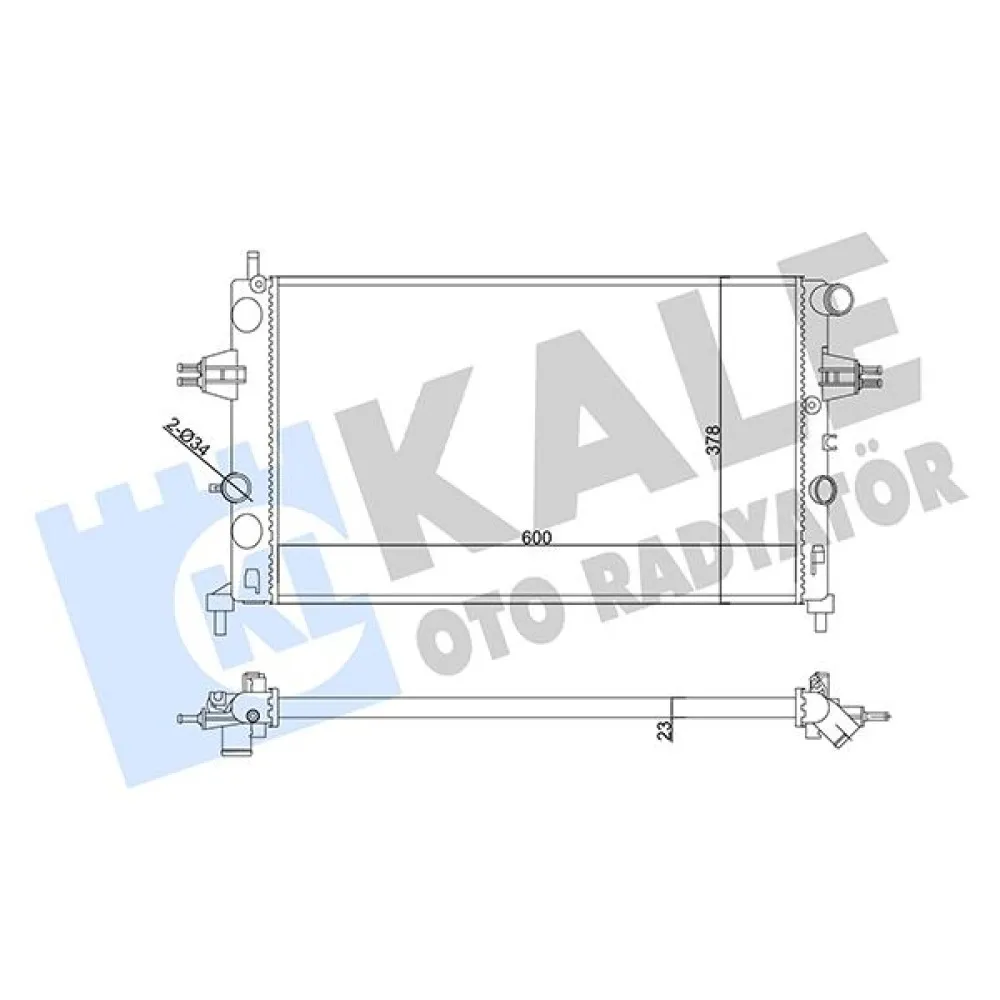 Radyatör Opel Astra G-Zafira A 1.4/1.6/1.8/2.2 16V 1.6 99 Mt 23Mm Al/mknk 600X378X23 1300214-90570728-93277988-9119486-93177121-90570730-1300189-93277996-9202505-920