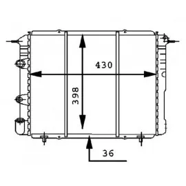 RADYATÖR R19 ALIZE 1.6 ENJ. 88 MEK. 430x388x34 MT