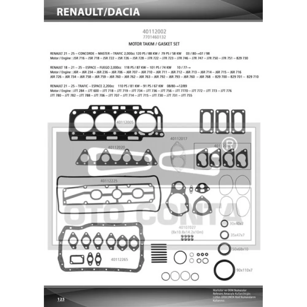 Takim Contasi Ful Viton Keçeli Mng 2.0-Cncrd