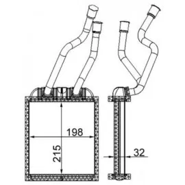 Kalorifer Radyatörü Touareg-Q7-Cayenne 215X194X34 8Fh351316201/8Fh351315351