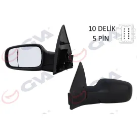 DIŞ DİKİZ AYNASI SOL MEGANE 02 ELEKTRİKLİ ISITMALI ASFERİK 5 FİŞ VM-138EHAL