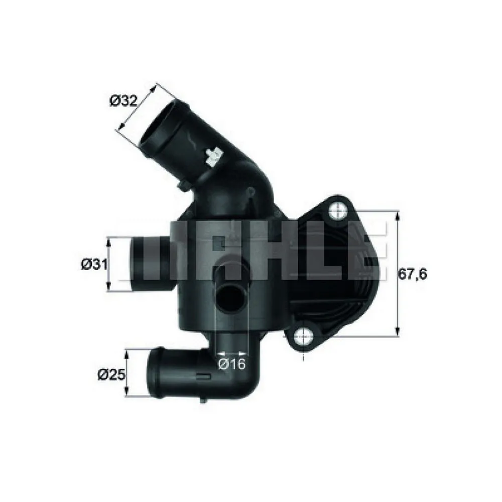 TERMOSTAT KOMPLE 92C POLO-GOLF6-JETTA-PASSAT-A3-CADDY 1.6 TDI CAYA-CAYB-CAYC-CAYE-CFHC 3 BAĞ.