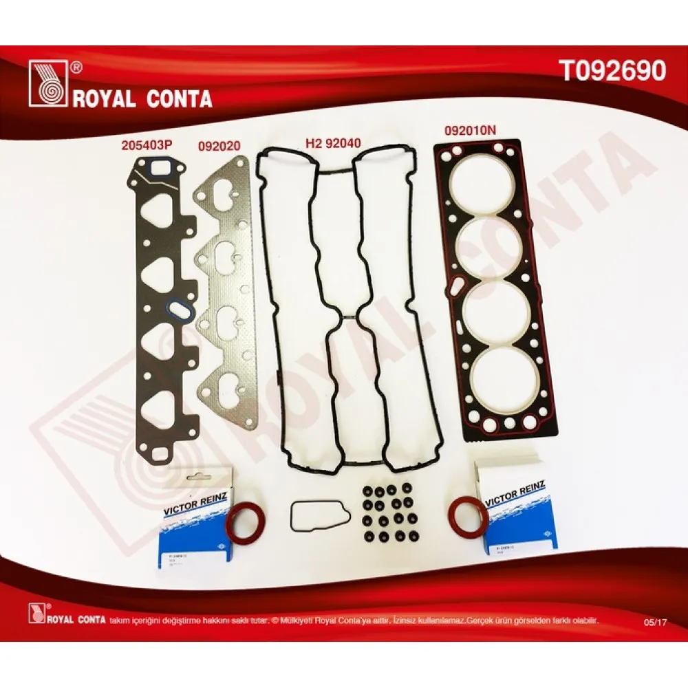 Üst Takim Conta Keçeli-Subap Lastikli Astra F-Astra G-Corsa B-Vectra B 1.6I 16V-Zafira 1.6 16V