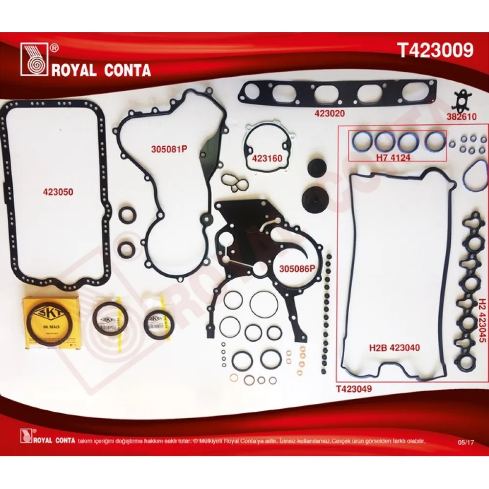 Takim Conta Skt Keçeli Reinz Subp.last Skc Siz Master 2.2-2.5 Dci G9T-G9U