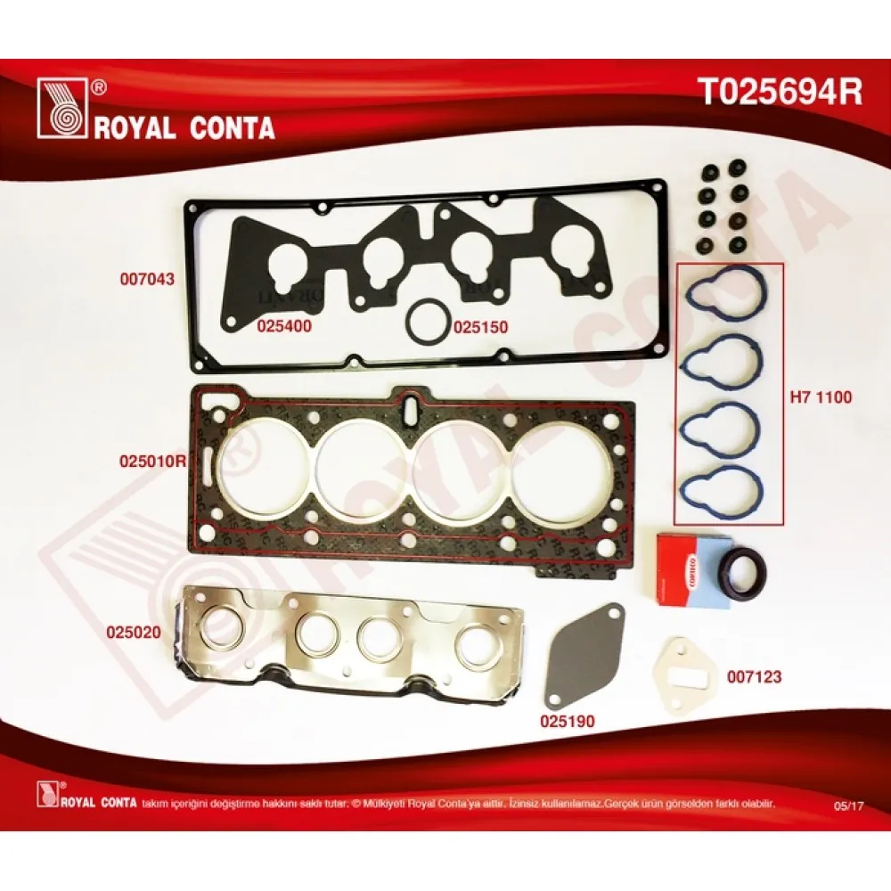 Motor Üst Takim Conta Skt Keçeli R19-Mgn-Clio 1.4/1.6 Ie