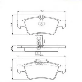 FREN BALATASI ARKA MERCEDES-BENZ E SERİSİ E 200 KOMPRESSOR 02-08, E 200 NGT 04-08, E 230 07-08, E 230 07-08, E 240 02-08, E 280 05-08, E 320 02-08, E 350 05-08, E 500 06-08, E 200-220 CDI 02-08, 280 C
