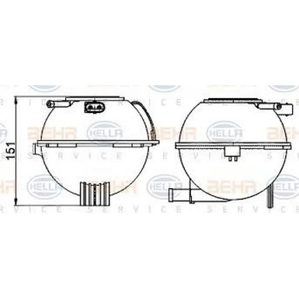 8MA376702-474 GENLEŞME KAVANOZU RADYATÖR YEDEK SU DEPOSU POLO-CORDOBA-FABIA-RAPID-ROOMSTES 2001- 2010