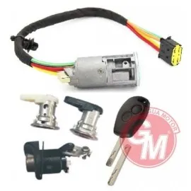 Kontak - Anahtari 4Lü Set Dacia Logan-Sandero R.trafic Ii 2012- 2010-Alarm Düğmeli Anahtar İle