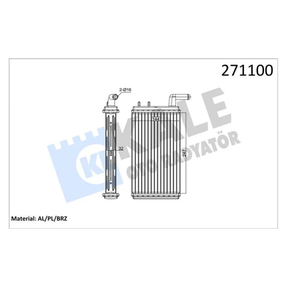 Kalorifer Radyatörü M131 1600 247X144X32 0181831Ab