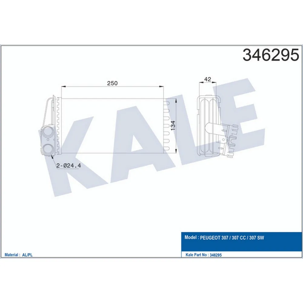 KALORİFER RADYATÖRÜ 307 00 249x141x42