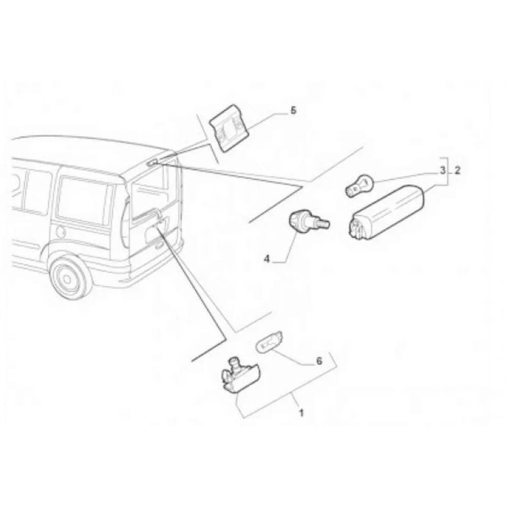 ARKA PLAKA LAMBASI DOBLO I-II-FIORINO-BIPPER-NEMO İKİ KAPI DUYLU AMPÜLLÜ