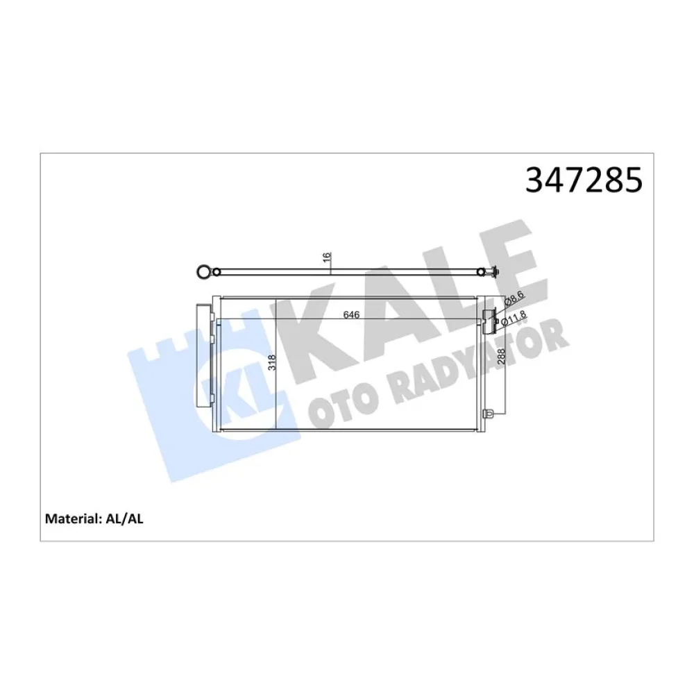 Klima Kondenseri Egea 1.3-1.6 Multijet-1.4 Benzinli Al-Pl-Brz