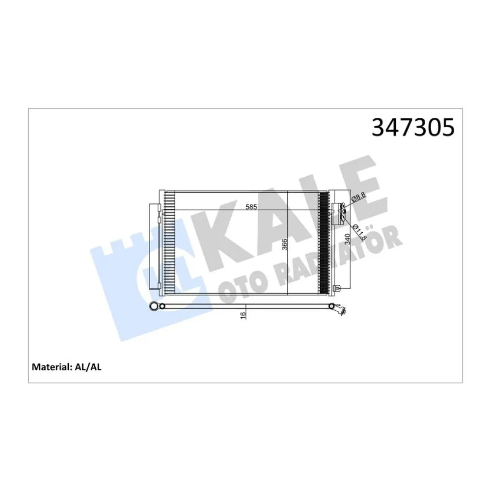 Klima Kondenseri Egea-Fiat 500 1.4 Al-Pl-Brz 2015