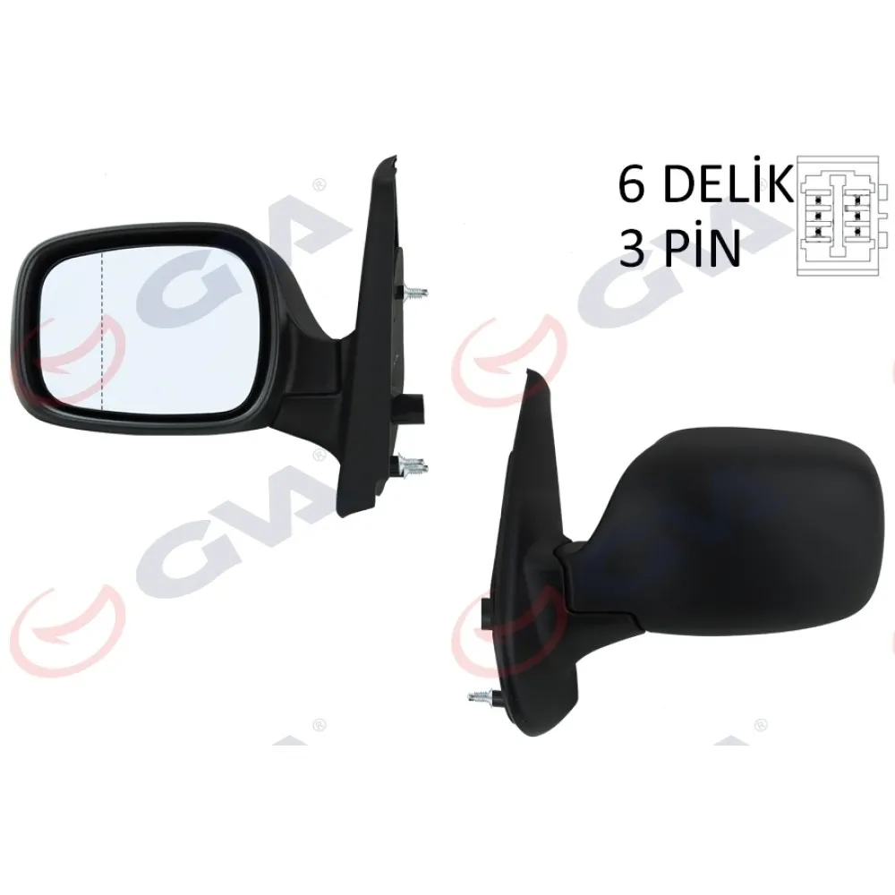 Diş Dikiz Aynasi Sol Kangoo 01 Elektrikli Isitmali Asferik 3 Fiş Vm-132Nehl