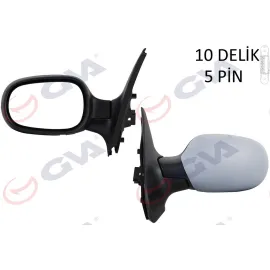 DIŞ DİKİZ AYNASI SOL CLIO 98 ELEKTRİKLİ ISITMALI ASTARLI ASFERİK 5 FİŞ VM-135EHPAL