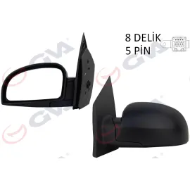 Diş Dikiz Aynasi Sol Getz 02 Elektrikli Isitmali Konveks 5 Fiş Vm-452Ehl