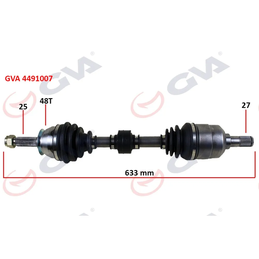 Komple Aks Sol Accent Era 06 1.5 Crdi Abs Li 48Diş 633Mm