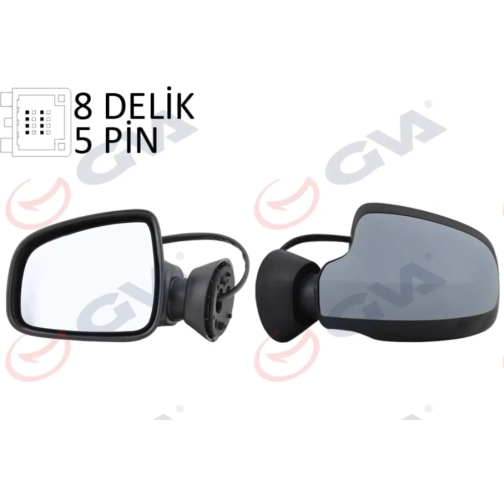 Diş Dikiz Aynasi Sol Logan Sw-Mcv 08 Elektrikli Isitmali Astarli Konveks 5 Fiş Vm-6801Ehpl
