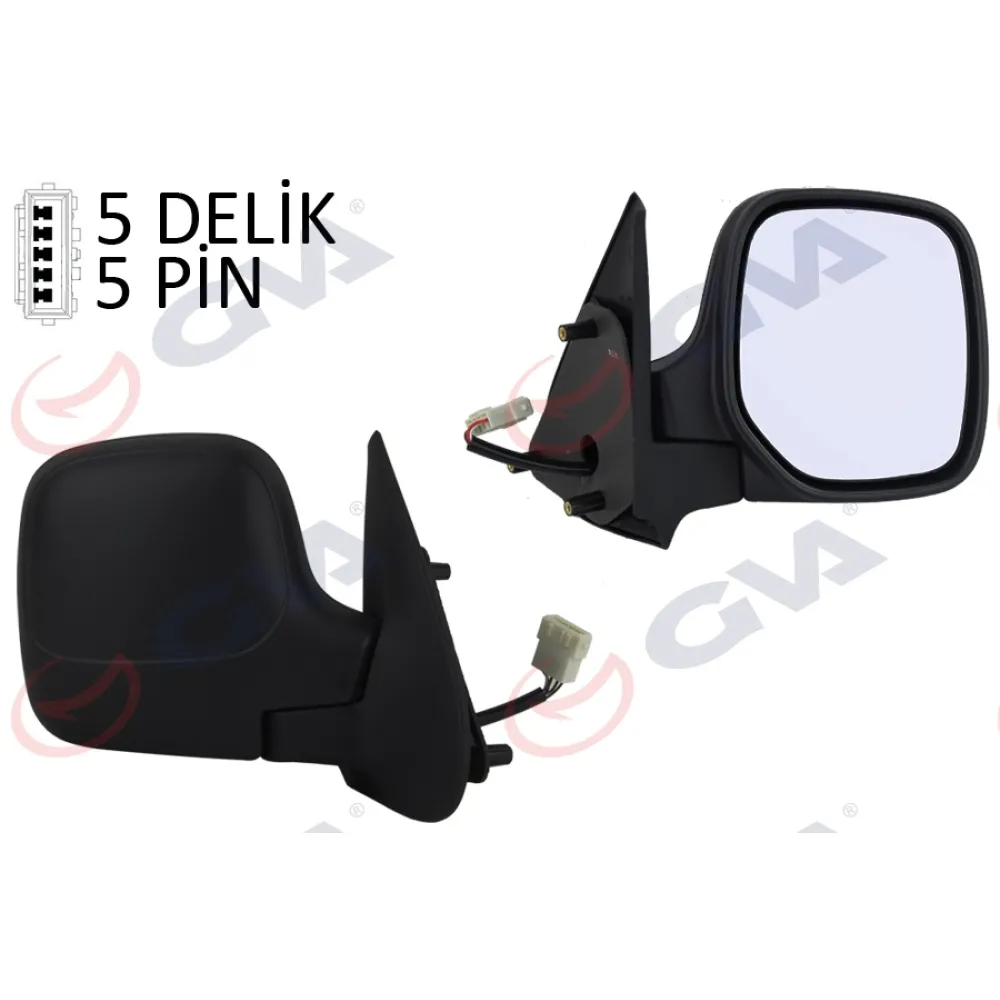 Diş Dikiz Aynasi Sağ Berlingo-Partner 97 Elektrikli Isitmali Konveks 5 Fiş Vm-118Ehr