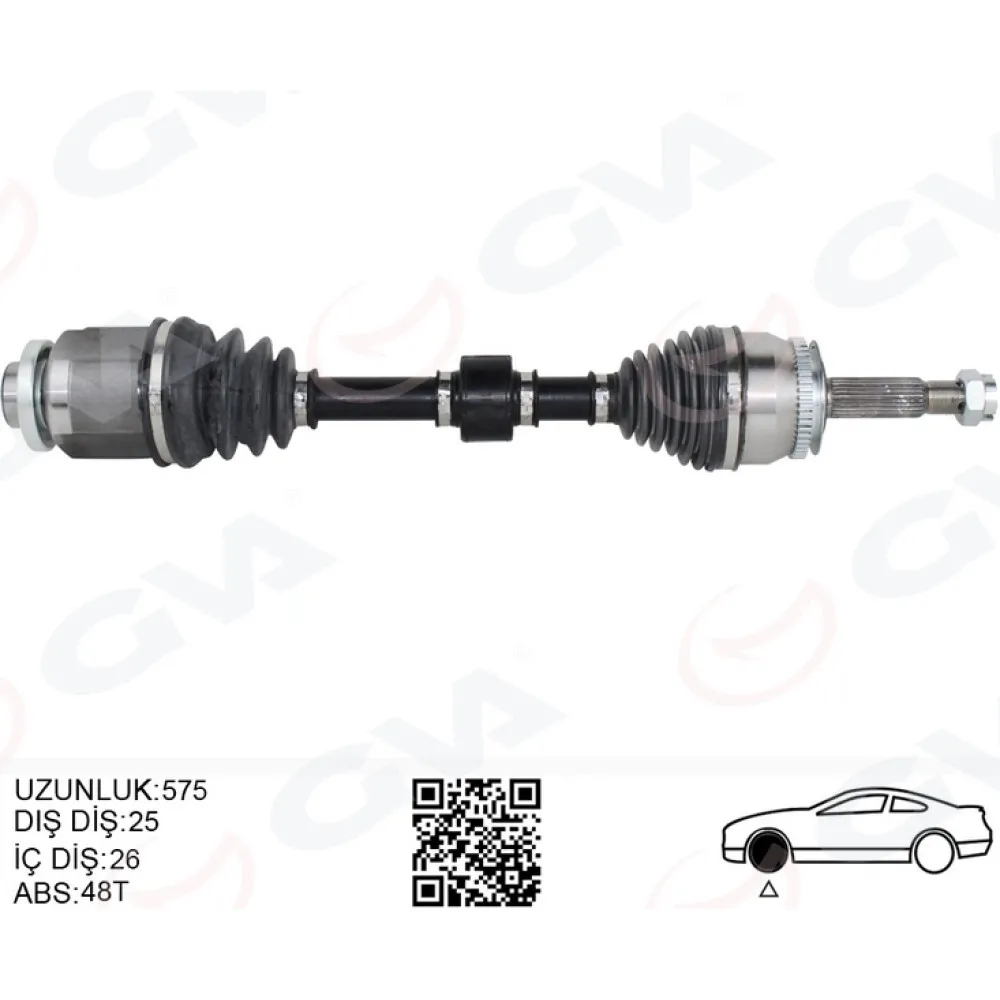 Komple Aks Sağ Getz 1.5 Crdi 03-09 Abs Li 48Diş 578Mm