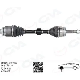 Komple Aks Sağ Getz 1.5 Crdi 03-09 Abs Li 48Diş 578Mm