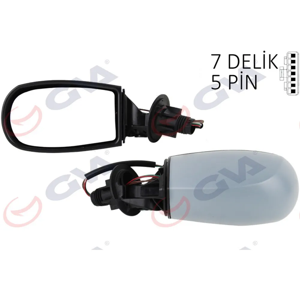 DIŞ DİKİZ AYNASI SOL PUNTO 04 ELEKTRİKLİ ISITMALI SİYAH ASTARLI KONVEKS VM-156EHPL