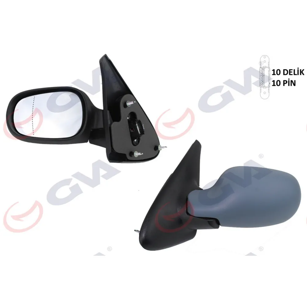 DIŞ DİKİZ AYNASI SOL MEGANE 99 ELEKTRİKLİ ISITMALI ASTARLI ASFERİK 5 FİŞ VM-129EHPAL